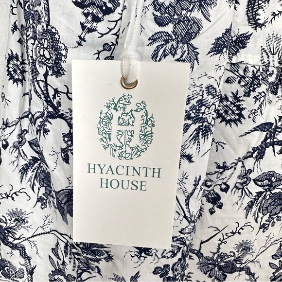 Tuckernuck Hyacinth House Navy Floral Ruffle Nadia Blouse Size Small NEW - Picture 10 of 11